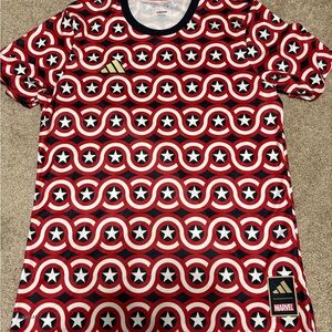 Adidas Marvel Captain America soccer jersey